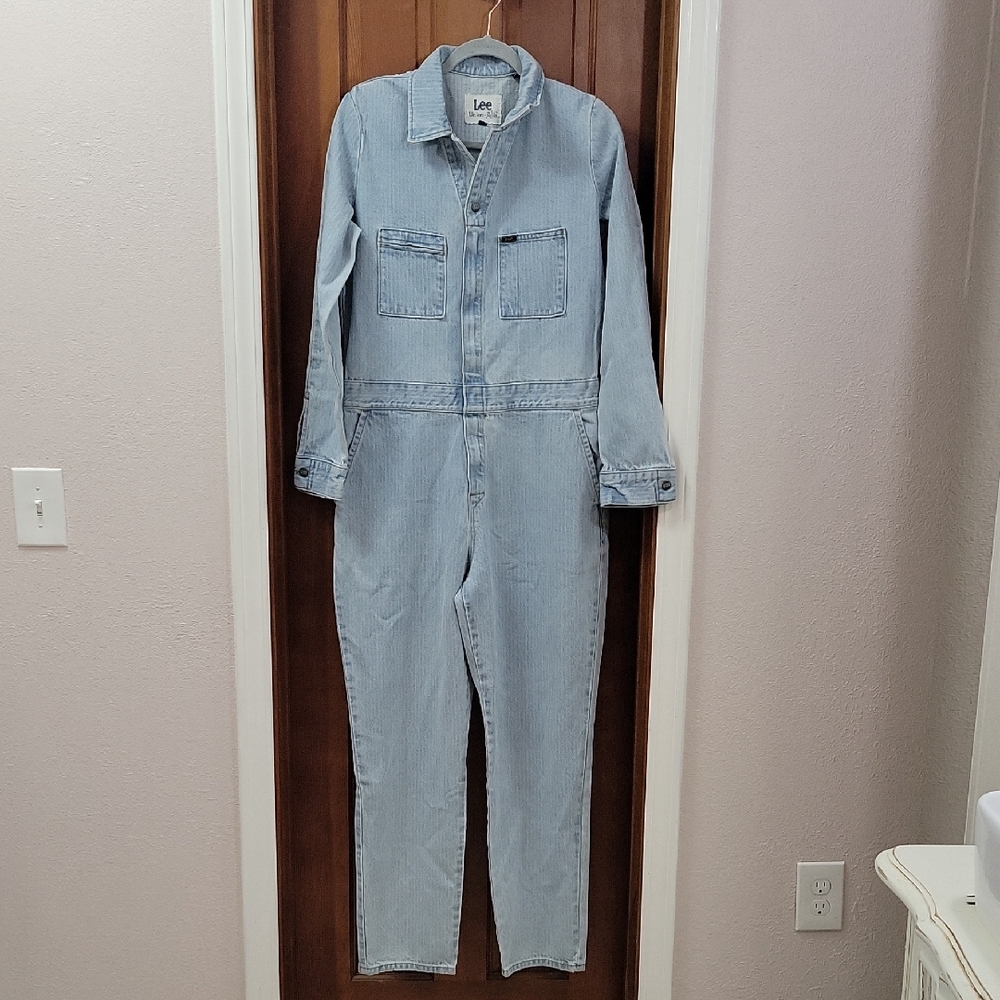 Lee Union-Alls X Free People Light Blue Denim Jumpsuit